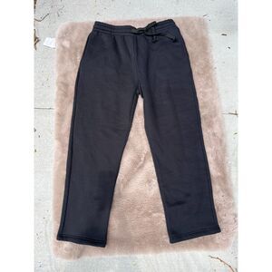 EttelLut Size XL Solid Black 2 Pocket Drawstring Casual Joggers Sweatpants